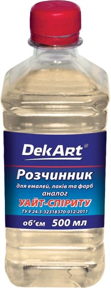Розчинник для емалей ТМ 'DekArt' - 0,5 л.
