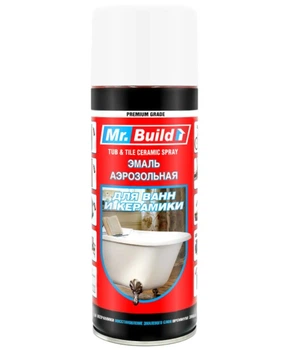 Фарба аероз MR BUILD Білий для ван і кераміки 400гр (12шт/уп)