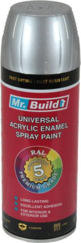 Фарба аероз MR BUILD Срібло RAL 9007 400мл (12шт/уп)