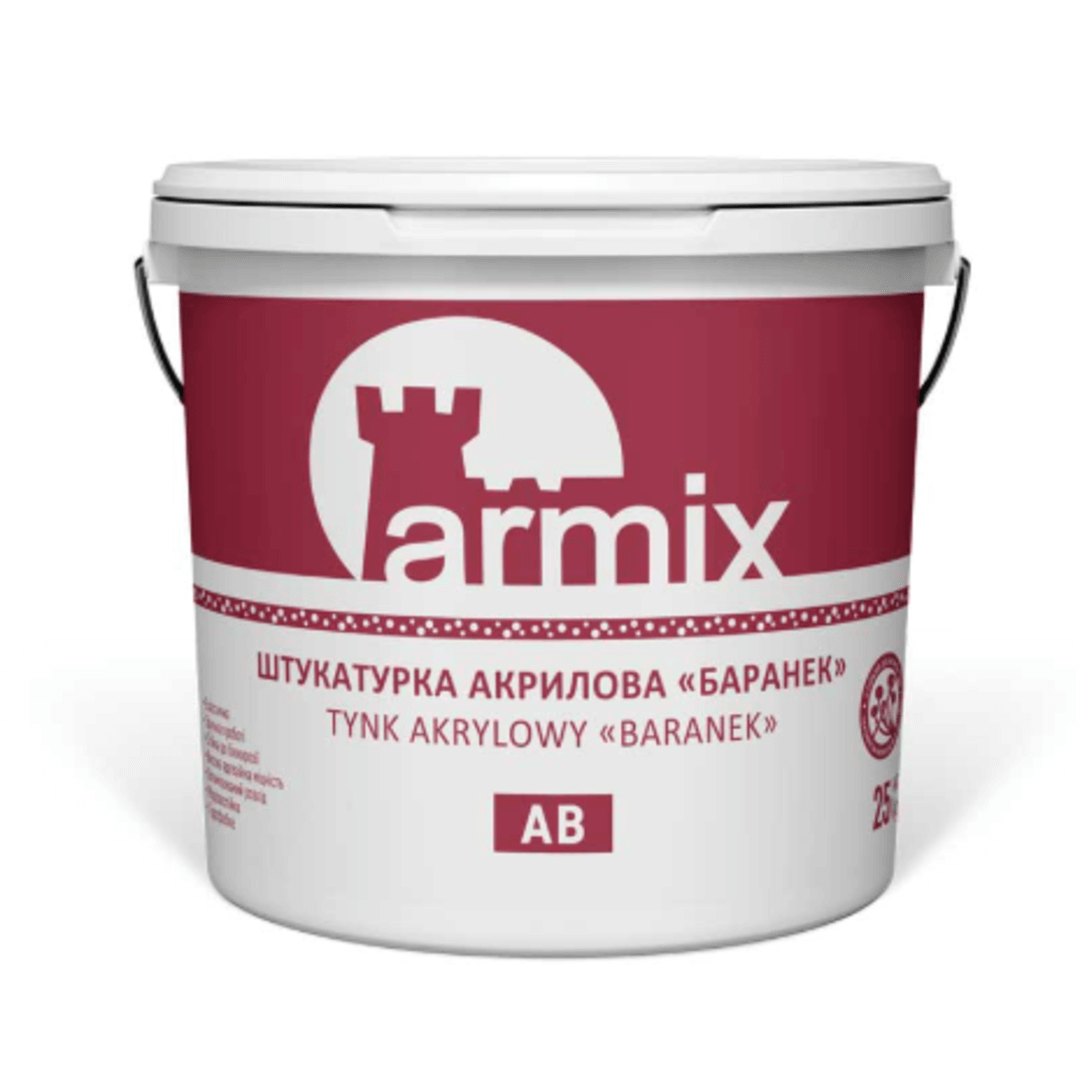 Штукатурка акрилова Армікс 'БАРАНЕК' 25 кг,(база А) 1,5 мм АВ