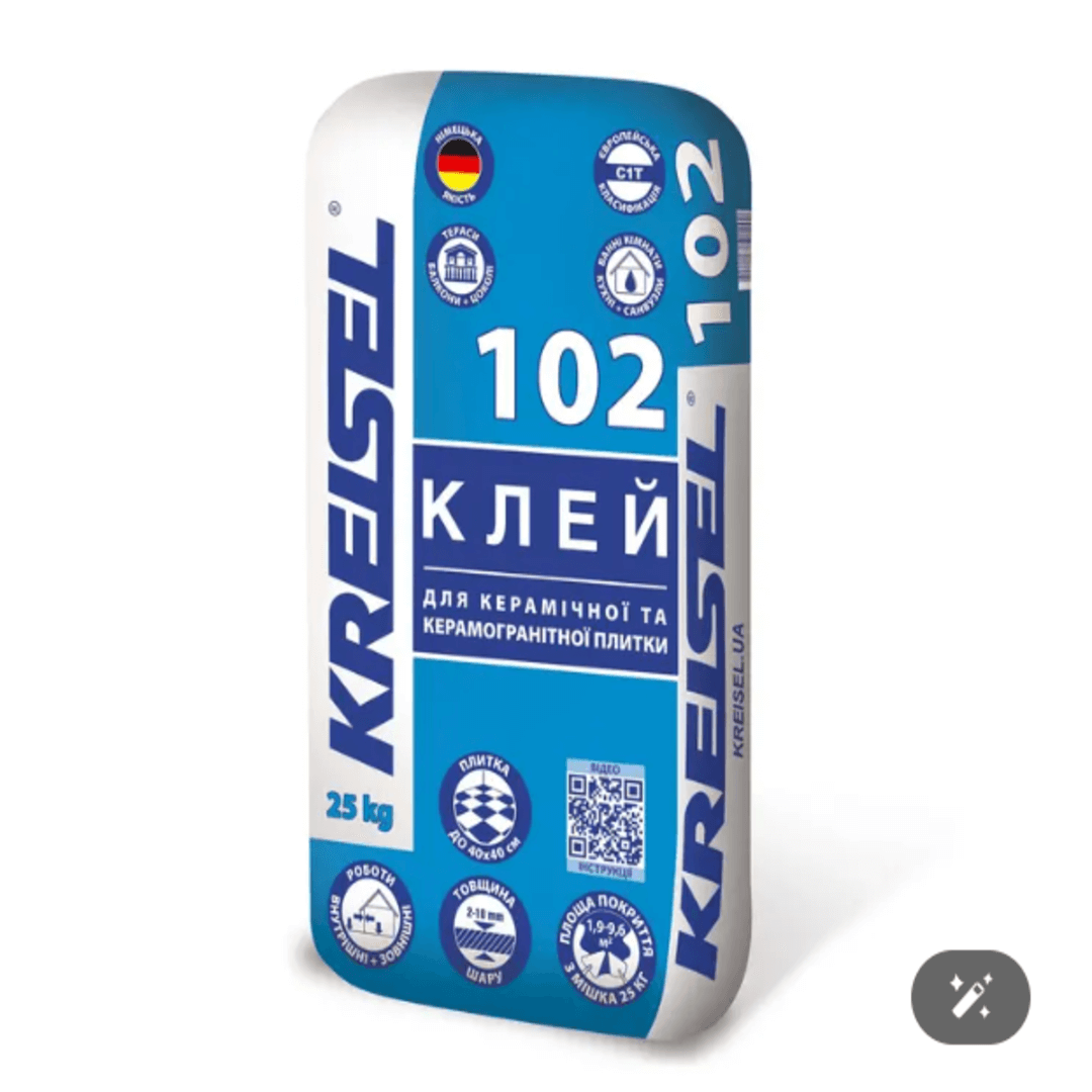 Клей Kreisel 102 для плитки 25кг 1п=54м