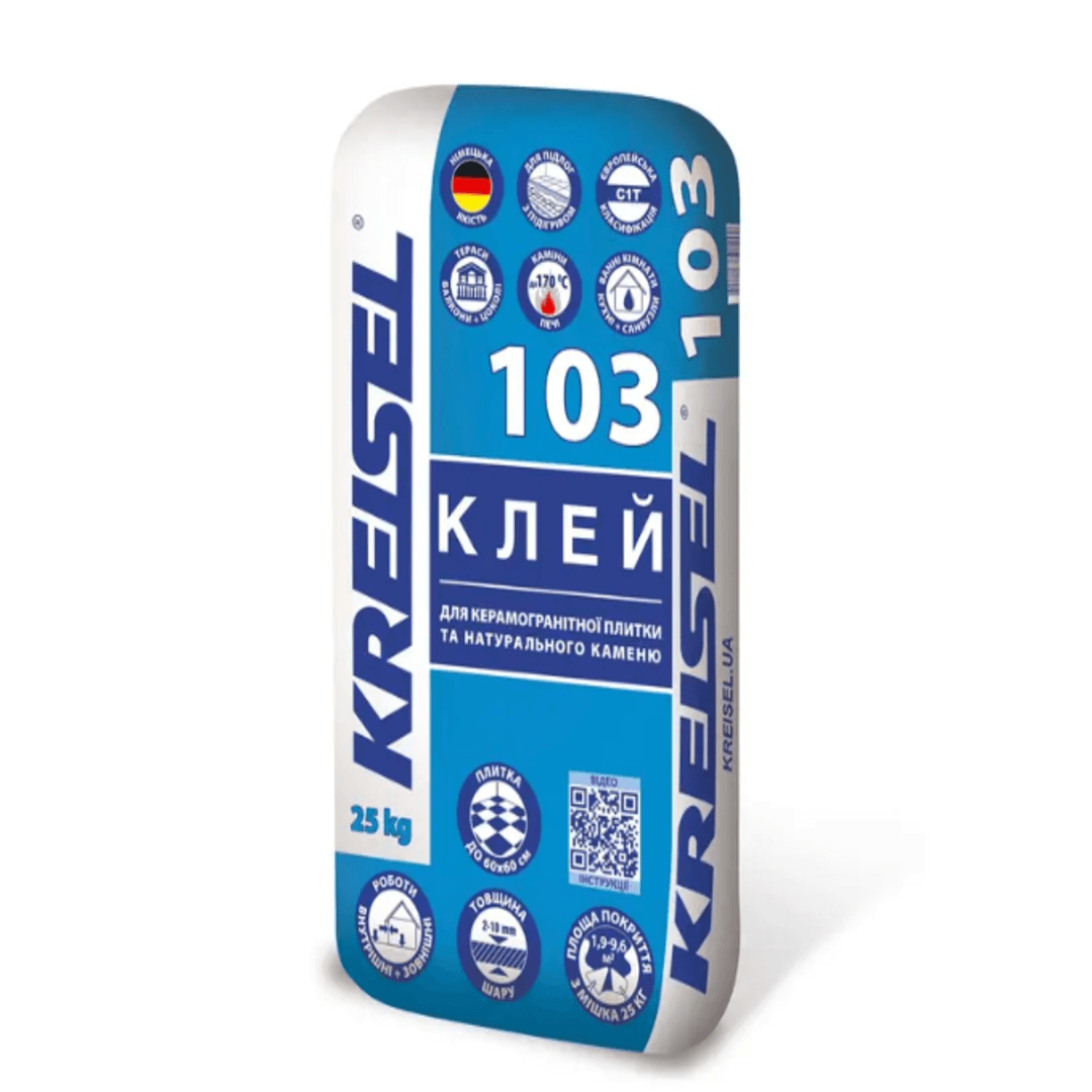 Клей Kreisel 103 для плитки посилена 25кг 1п=54м