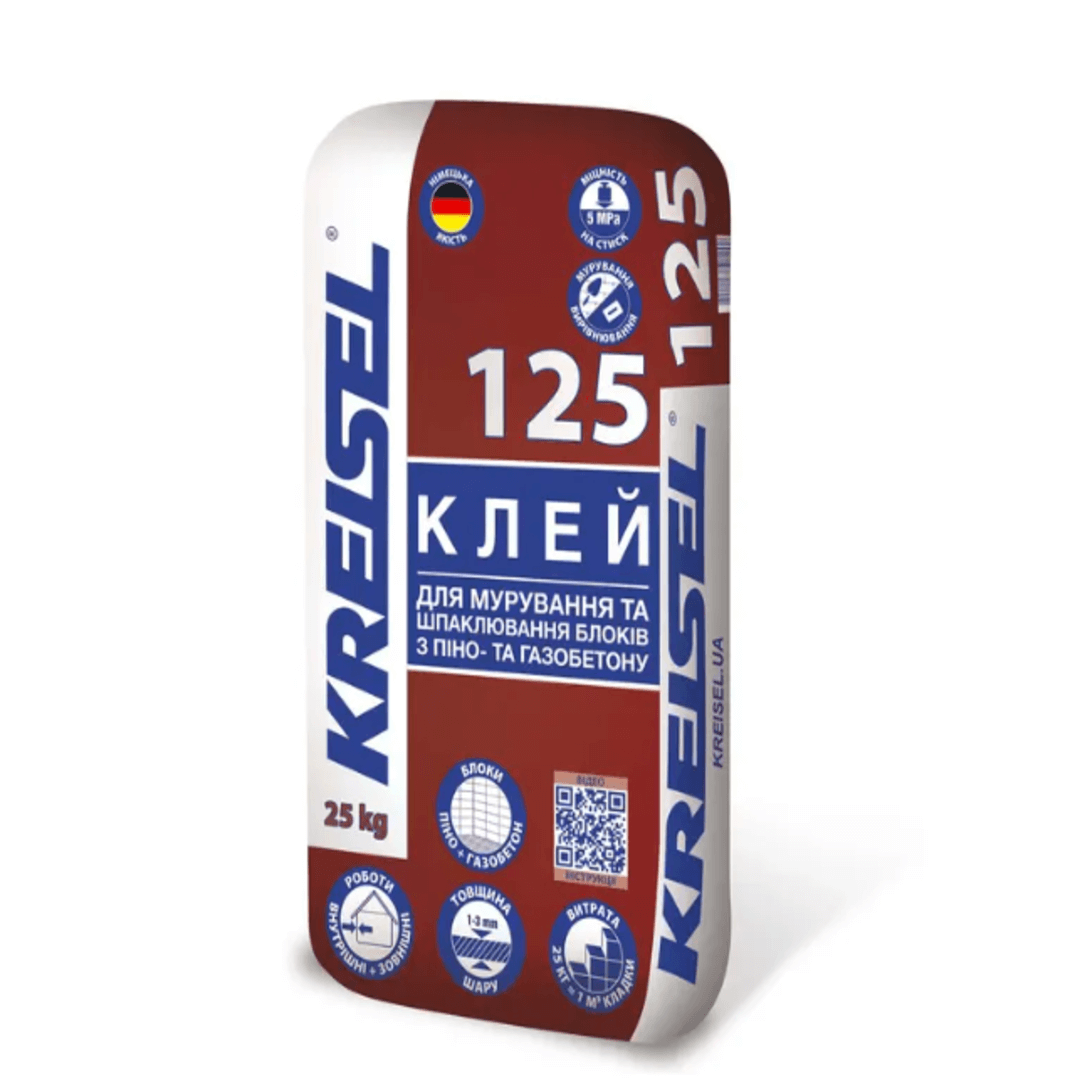 Клей Kreisel 125 для піно та газоблоків 25кг