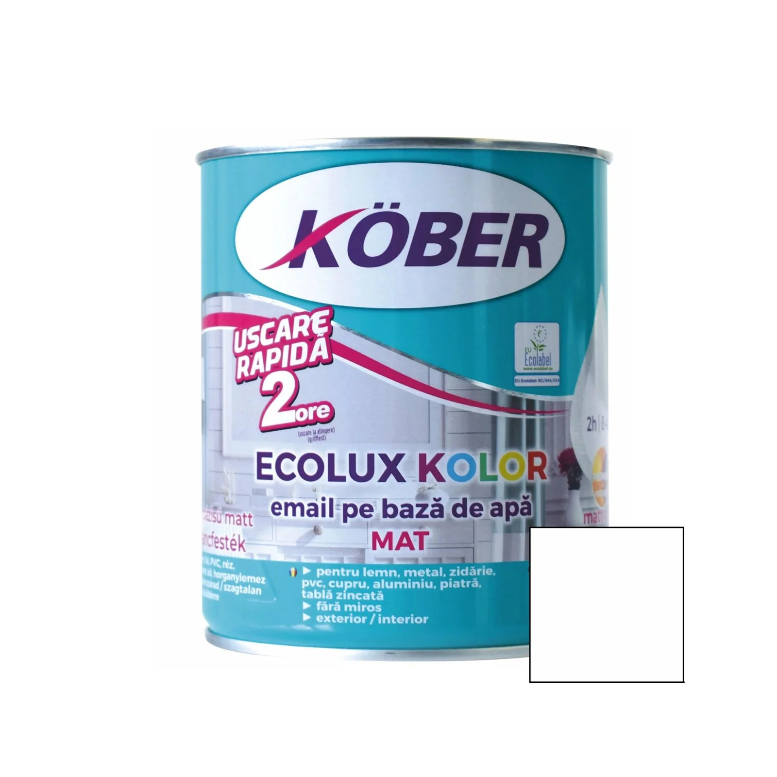 Емаль Kober Еколюкс 0,6л біла-матова (Е82101КМ-С)