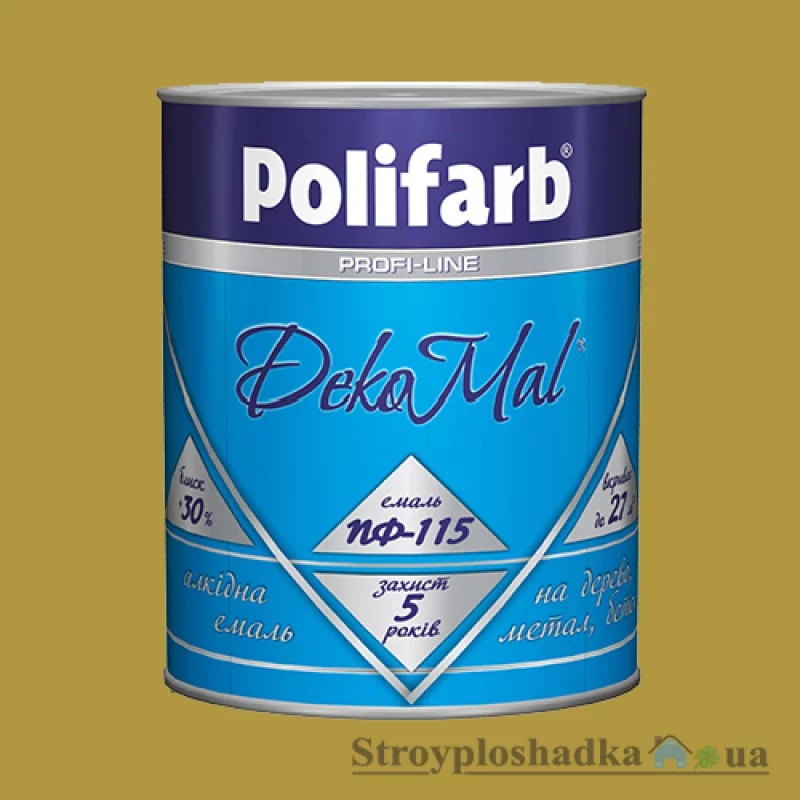Емаль DekoMal ПФ-115 0,9кг жовта