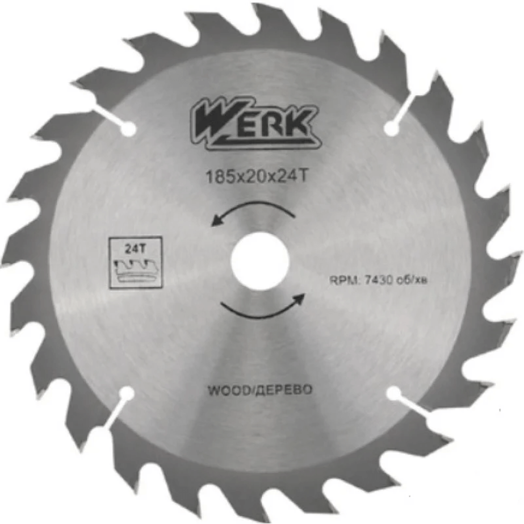 Диск пильний 190*30 (24 зуб) WERK
