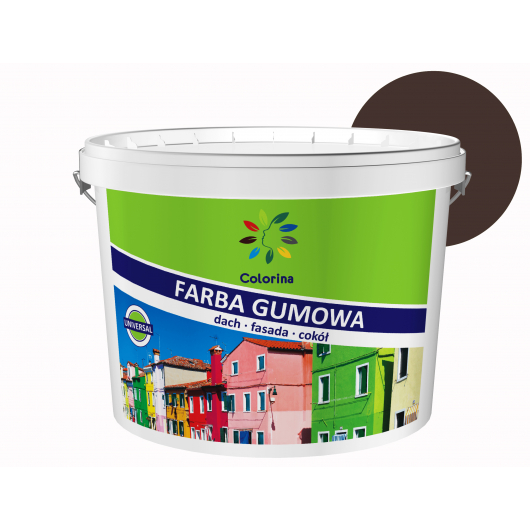 Фарба КОЛОРІНА гумова коричнева 12кг (8017)