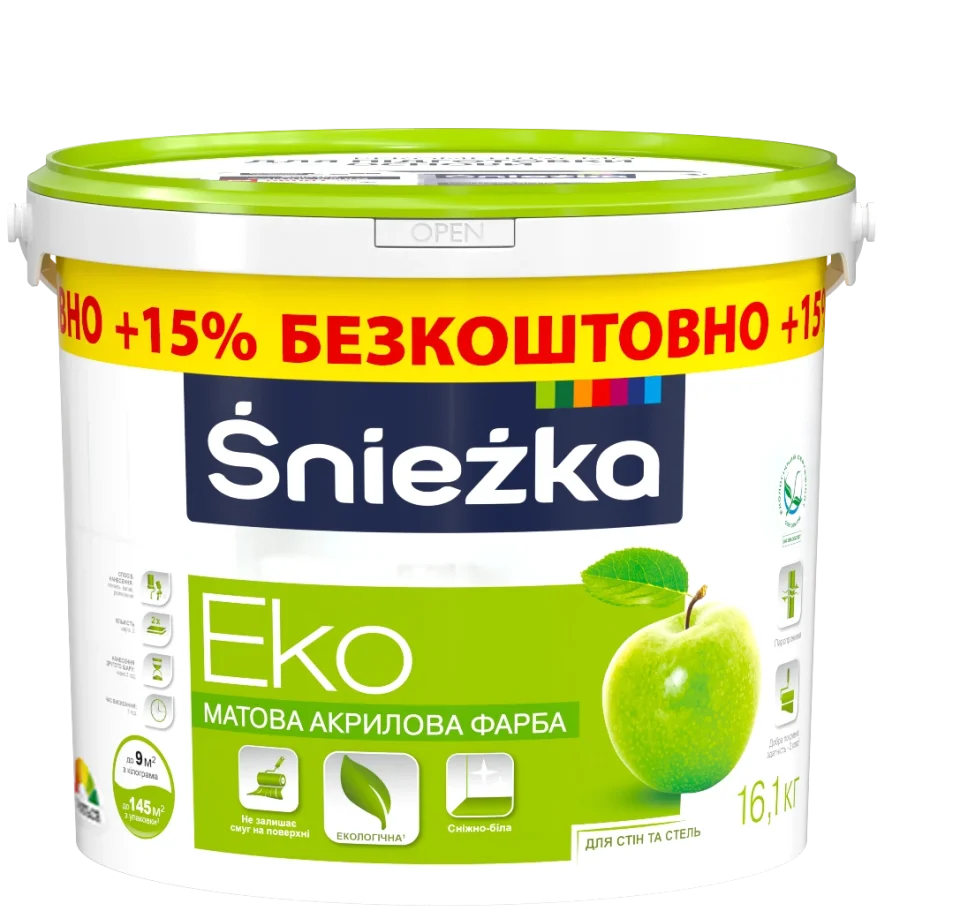 Фарба Sniezka акрилова ЕКО мат 16,1кг/11,5л