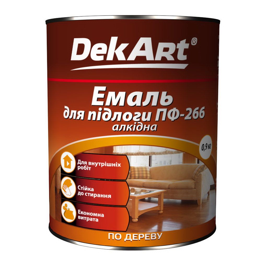 Емаль DekArt алкідна ПФ-266 2,8кг жовто-коричн.