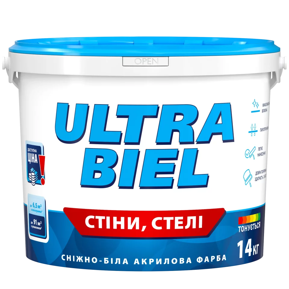 Фарба Sniezka акрилова Ультра Бель 10л/14кг