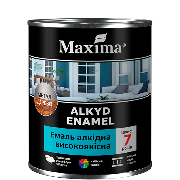 Емаль алкідна ТМ 'Maxima' червона 2.3кг