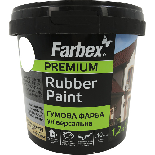 Фарба гумова ТМ'Farbex' жовто-коричнева 1,2кг